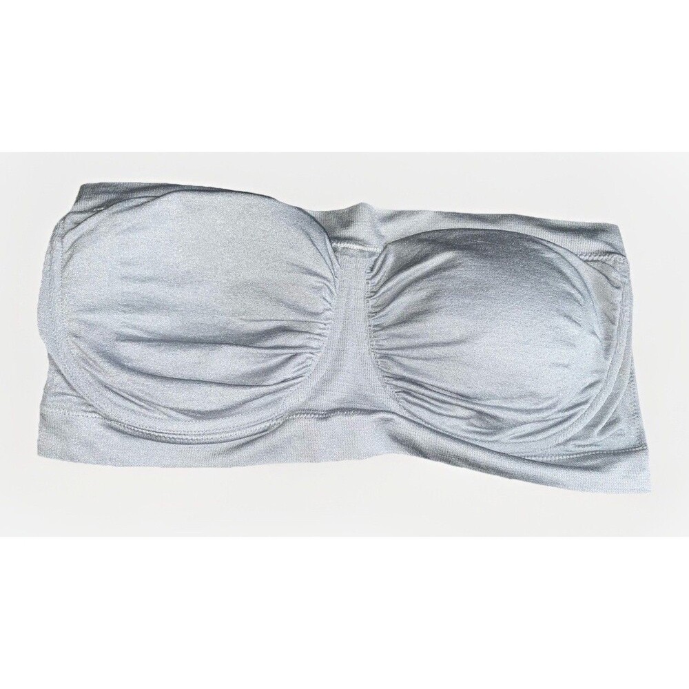 Breezies 1X Gray Strapless  Seamless Comfort Bra Style A395478 Plus Size